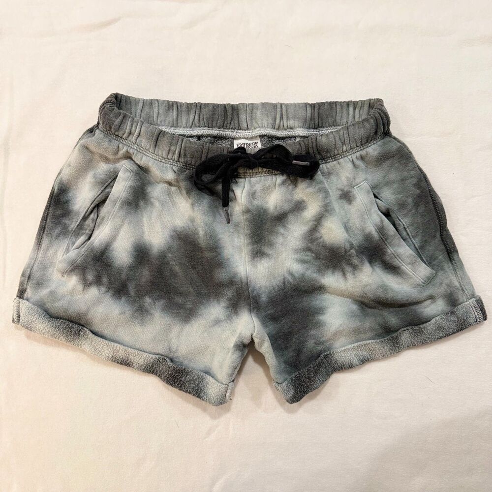 Victoria's Secret PINK 2 tone grey tie-dye lounge boyfriend shorts